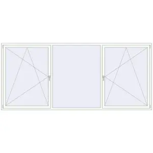 Cumpără Ferestre 3600x1600 mm OPTIMUM REHAU EURO 70 RAL 9016 Traffic white two-sided