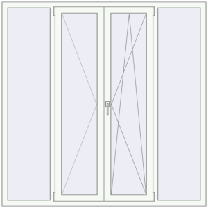 Cumpără Ferestre 1800x1800 mm BASE REHAU EURO 60 RAL 9016 Traffic white two-sided
