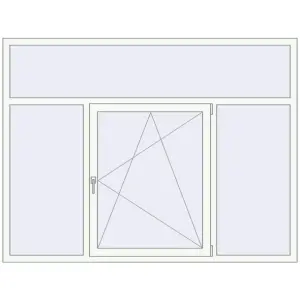 Cumpără Ferestre 2100x1600 mm OPTIMUM REHAU EURO 70 RAL 9016 Traffic white two-sided