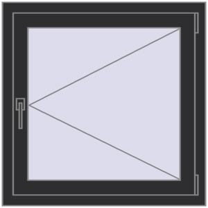 Cumpără Ferestre 800x800 mm OPTIMUM REHAU EURO 70 ANTHRACITE_GREY_GLATT two-sided