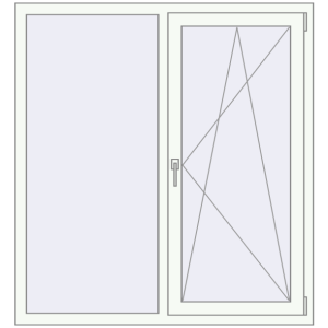 Cumpără Ferestre 1300x1400 mm BASE REHAU EURO 60 RAL 9016 Traffic white two-sided