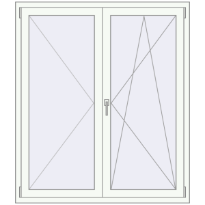 fereastră 1300x1500 - REHAU Brillant-Design . Vedere din interior Cumpără Ferestre 1300x1500 mm REHAU BRILLANT DESIGN RAL 9016 Traffic white two-sided