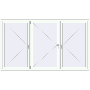 fereastră 2500x1448 - REHAU SYNEGO MD . Vedere din interior Cumpără Ferestre 2500x1448 mm ENERGY-SAVING REHAU SYNEGO MD RAL 9016 Traffic white two-sided