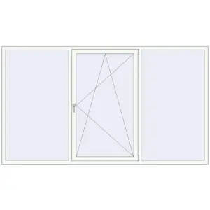 Cumpără Ferestre 2800x1600 mm BASE REHAU EURO 60 RAL 9016 Traffic white two-sided