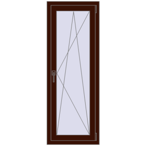 Cumpără Ferestre 550x1500 mm OPTIMUM REHAU EURO 70 BLACK_CHERRY two-sided