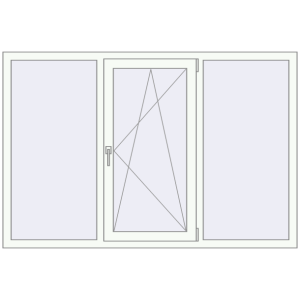 fereastră 1800x1200 - REHAU EURO-DESIGN 60 . Vedere din interior Cumpără Ferestre 1800x1200 mm BASE REHAU EURO 60 RAL 9016 Traffic white two-sided