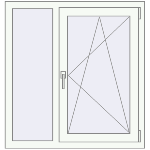 Cumpără Ferestre 950x1000 mm REHAU BRILLANT DESIGN RAL 9016 Traffic white two-sided