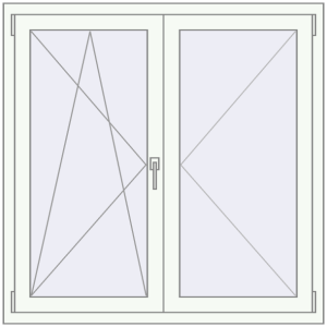 Cumpără Ferestre 1200x1200 mm REHAU ARTEVO RAL 9016 Traffic white two-sided