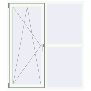 Cumpără Ferestre 1300x1500 mm ENERGY-SAVING REHAU SYNEGO MD RAL 9016 Traffic white two-sided