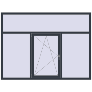 Cumpără Ferestre 2150x1600 mm ENERGY-SAVING REHAU SYNEGO MD ANTHRACITE_GREY_STRUKTURAL two-sided