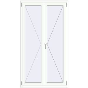 Cumpără Ferestre 960x1830 mm REHAU BRILLANT DESIGN RAL 9016 Traffic white two-sided