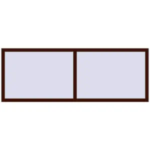 Cumpără Ferestre 2200x800 mm BASE REHAU EURO 60 BLACK_CHERRY two-sided