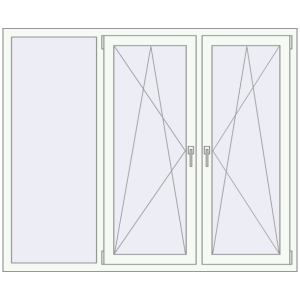 fereastră 1720x1420 - REHAU EURO-DESIGN 70 . Vedere din interior Cumpără Ferestre 1720x1420 mm OPTIMUM REHAU EURO 70 RAL 9016 Traffic white two-sided