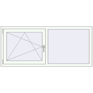 Cumpără Ferestre 1600x700 mm ENERGY-SAVING REHAU SYNEGO MD RAL 9016 Traffic white two-sided