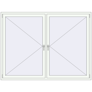 Cumpără Ferestre 2000x1500 mm REHAU BRILLANT DESIGN RAL 9016 Traffic white two-sided
