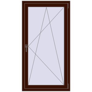 Cumpără Ferestre 800x1500 mm REHAU BRILLANT DESIGN BLACK_CHERRY two-sided