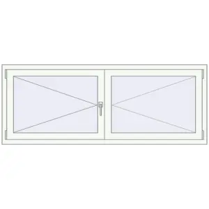 fereastră 1800x700 - REHAU SYNEGO MD . Vedere din interior Cumpără Ferestre 1800x700 mm ENERGY-SAVING REHAU SYNEGO MD RAL 9016 Traffic white two-sided
