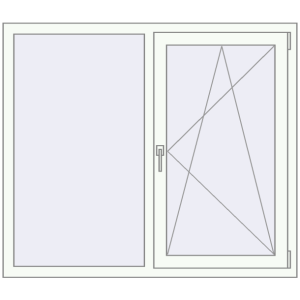 Cumpără Ferestre 1250x1150 mm ALU LIGHT A RAL 9016 Traffic white two-sided