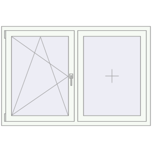 Cumpără Ferestre 1500x1000 mm OPTIMUM REHAU EURO 70 RAL 9016 Traffic white two-sided