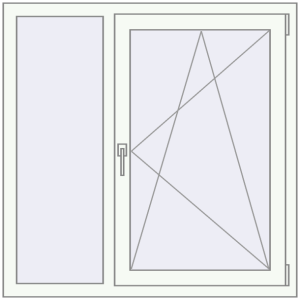 Cumpără Ferestre 1100x1100 mm BASE REHAU EURO 60 RAL 9016 Traffic white two-sided