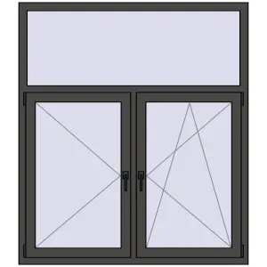 Cumpără Ferestre 1400x1600 mm OPTIMUM REHAU EURO 70 BASALT_GREY two-sided