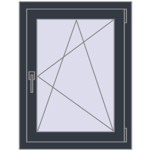 Cumpără Ferestre 600x800 mm BASE REHAU EURO 60 ANTHRACITE_GREY_STRUKTURAL two-sided