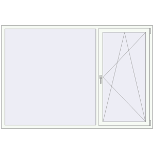 fereastră 2200x1500 - REHAU EURO-DESIGN 70 . Vedere din interior Cumpără Ferestre 2200x1500 mm OPTIMUM REHAU EURO 70 RAL 9016 Traffic white two-sided