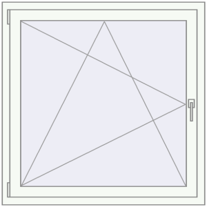 fereastră 1100x1100 - REHAU EURO-DESIGN 70 . Vedere din interior Cumpără Ferestre 1100x1100 mm OPTIMUM REHAU EURO 70 RAL 9016 Traffic white two-sided