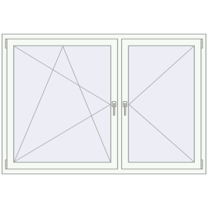 Cumpără Ferestre 1750x1200 mm REHAU BRILLANT DESIGN RAL 9016 Traffic white two-sided
