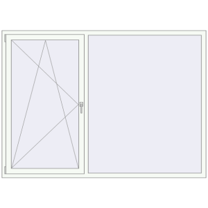 Cumpără Ferestre 2190x1580 mm OPTIMUM REHAU EURO 70 RAL 9016 Traffic white two-sided