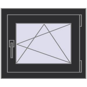 fereastră 550x500 - REHAU Brillant-Design . Vedere din interior Cumpără Ferestre 550x500 mm REHAU BRILLANT DESIGN ANTHRACITE_GREY_GLATT two-sided