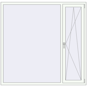 fereastră 1750x1700 - REHAU EURO-DESIGN 70 . Vedere din interior Cumpără Ferestre 1750x1700 mm OPTIMUM REHAU EURO 70 RAL 9016 Traffic white two-sided