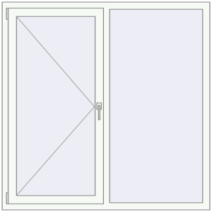 fereastră 1480x1460 - REHAU EURO-DESIGN 60 . Vedere din interior Cumpără Ferestre 1480x1460 mm BASE REHAU EURO 60 RAL 9016 Traffic white two-sided