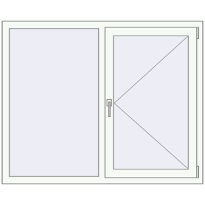 Cumpără Ferestre 1400x1100 mm BASE REHAU EURO 60 RAL 9016 Traffic white two-sided