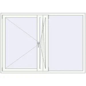 Cumpără Ferestre 1900x1350 mm ALU STANDARD 72 RAL 9016 Traffic white two-sided