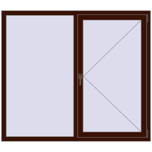 Cumpără Ferestre 1600x1400 mm OPTIMUM REHAU EURO 70 BLACK_CHERRY two-sided