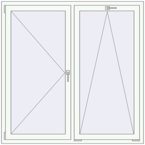 Cumpără Ferestre 1500x1500 mm BASE REHAU EURO 60 RAL 9016 Traffic white two-sided