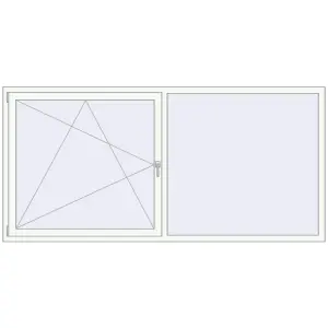 Cumpără Ferestre 2500x1200 mm BASE REHAU EURO 60 RAL 9016 Traffic white two-sided