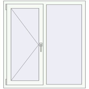 Cumpără Ferestre 1100x1170 mm OPTIMUM REHAU EURO 70 RAL 9016 Traffic white two-sided