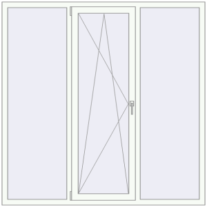 Cumpără Ferestre 1800x1800 mm BASE REHAU EURO 60 RAL 9016 Traffic white two-sided