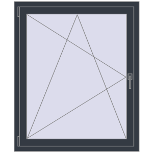 fereastră 980x1240 - REHAU EURO-DESIGN 70 . Vedere din interior Cumpără Ferestre 980x1240 mm OPTIMUM REHAU EURO 70 ANTHRACITE_GREY_STRUKTURAL two-sided