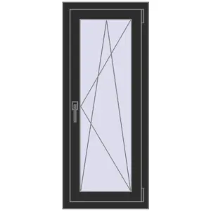 Cumpără Ferestre 500x1200 mm BASE REHAU EURO 60 BLACK_STRUCTURAL two-sided