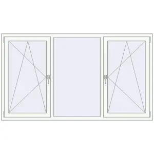 Cumpără Ferestre 2100x1200 mm OPTIMUM REHAU EURO 70 RAL 9016 Traffic white two-sided