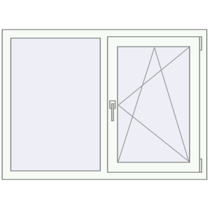 Cumpără Ferestre 1200x900 mm BASE REHAU EURO 60 RAL 9016 Traffic white two-sided