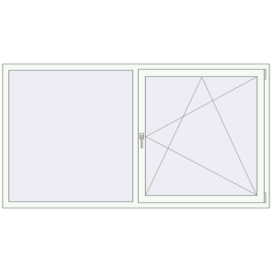 Cumpără Ferestre 2150x1160 mm ENERGY-SAVING REHAU SYNEGO MD RAL 9016 Traffic white two-sided