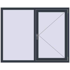 Cumpără Ferestre 1500x1200 mm ENERGY-SAVING REHAU SYNEGO MD ANTHRACITE_GREY_STRUKTURAL two-sided