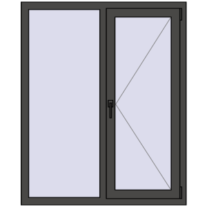 Cumpără Ferestre 1100x1350 mm OPTIMUM REHAU EURO 70 BASALT_GREY two-sided