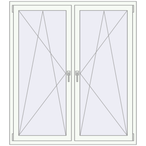 Cumpără Ferestre 1400x1600 mm ENERGY-SAVING REHAU SYNEGO MD RAL 9016 Traffic white two-sided