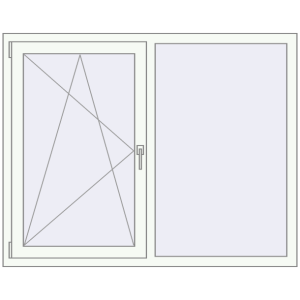 Cumpără Ferestre 1460x1160 mm ENERGY-SAVING REHAU SYNEGO MD RAL 9016 Traffic white two-sided