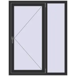 Cumpără Ferestre 1100x1400 mm OPTIMUM REHAU EURO 70 ANTHRACITE_GREY_GLATT two-sided
